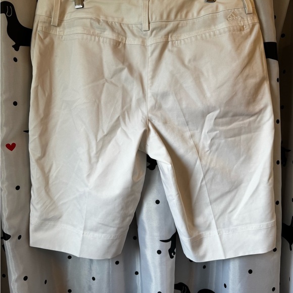 Adidas Cream Bermuda Shorts Tailored Casual Style - Picture 2 of 3